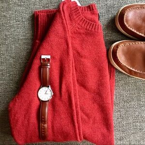 J Crew Men’s Wool Sweater in Rust NWT